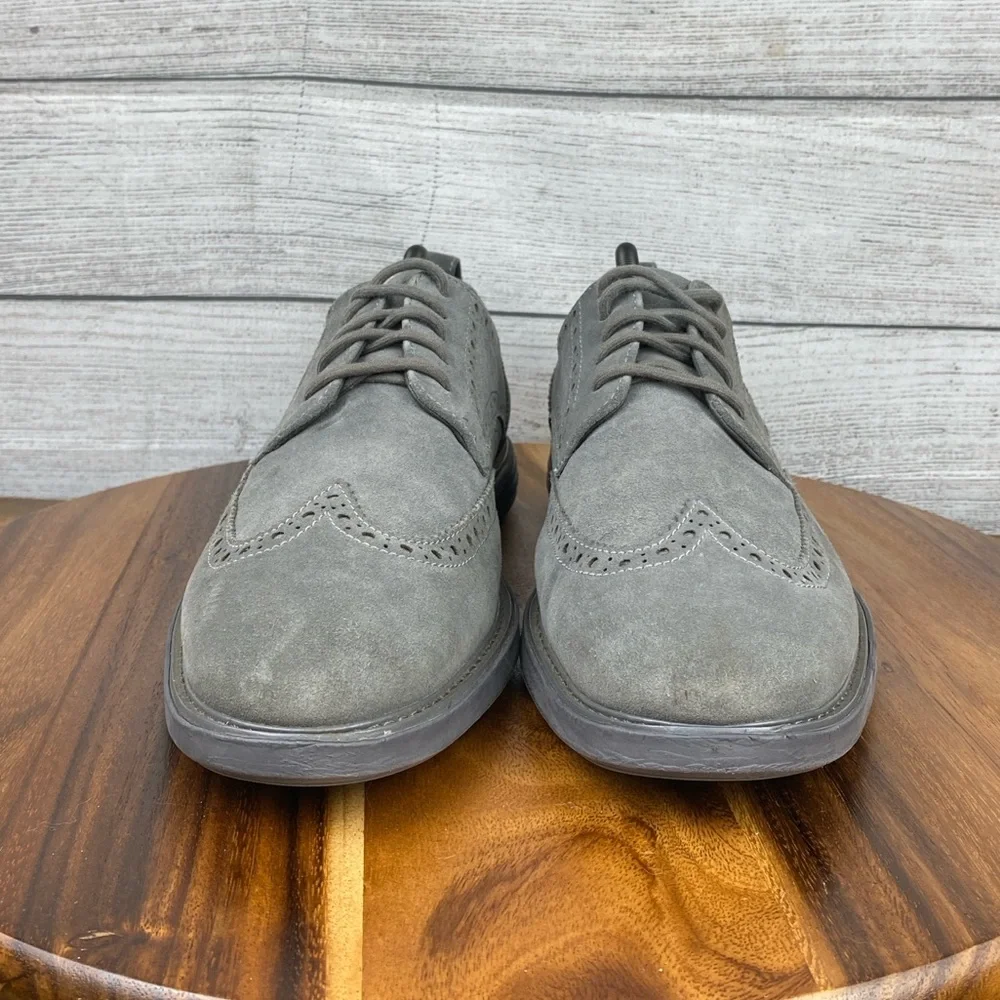 Cole Haan GrandEvolution Gray Suede Wingtip Oxford C35908 Men’s Shoe Size 10.5